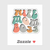 Sticker Femme Maman Boss Fête des mères (Feuille)