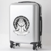 Sticker Femme méditante (Sur valise)