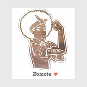 Sticker Femme noire forte Feministe Afro Justice sociale