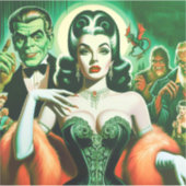 Sticker Femme vampire gothique vintage (Devant)