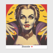 Sticker Femme vintage Vampire (Feuille)