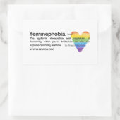 Sticker FEMMEPHOBIA Coeur Arc-en-ciel (Sac)