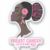Sticker Femmes afro-américaines sensibilisées au cancer du (Devant)