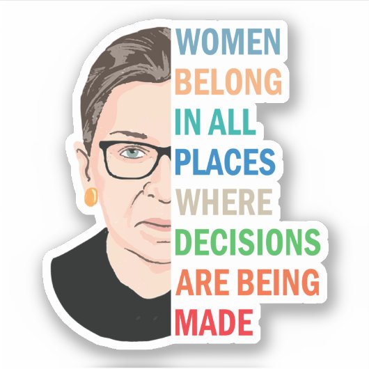 Sticker Femmes Appartenant À Tous Les Endroits Ruth Bader (Devant)