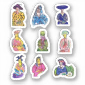 Sticker Femmes peintes (Devant)