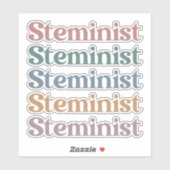 Sticker Femmes Stéménistes Rétro Dans STEM (Feuille)