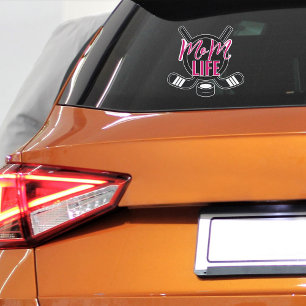 Sticker Fenêtre de voiture de vie de maman de Hockey