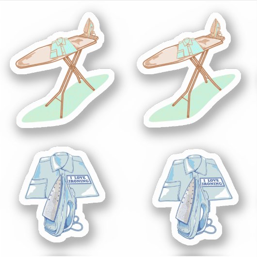 Sticker Fer et table à repasser (Devant)