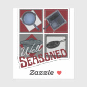 Sticker Fer moulé bien assis (Feuille)