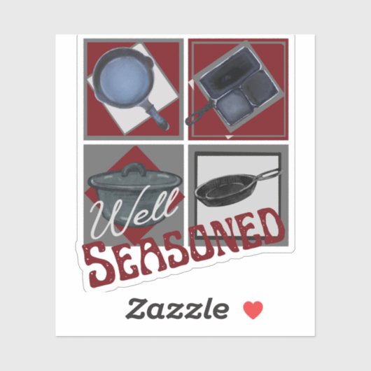 Sticker Fer moulé bien assis (Feuille)