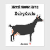 Sticker Ferme de chèvre laitière personnalisée (Feuille)