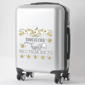 Sticker Ferme Pays Bee w Coton Notre endroit heureux (Sur valise)