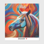 Sticker Fermer Cheval head *personnaliser* (Feuille)