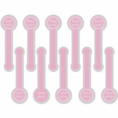 Sticker Fermeture de pudding rose et noir fait main (Devant)