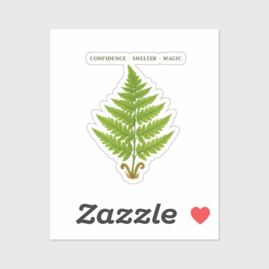 Sticker Fern Signification (Feuille)