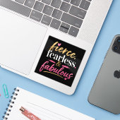 Sticker Féroce, Intrépide et Fabuleux  (Ordinateur portable avec iPhone)