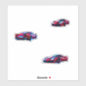 Sticker ferrari neon (Feuille)