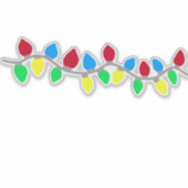 Sticker Festif lumières à cordes de Noël (Devant)