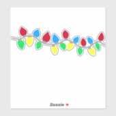 Sticker Festif lumières à cordes de Noël (Feuille)