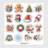 Sticker Festif Noël Fête Cheer & Season Fun 🎄 ✨ (Feuille)