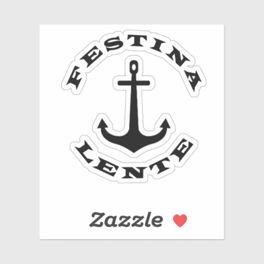 Sticker Festina lente (Feuille)