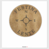 Sticker Festina lente (Feuille)
