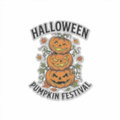 Sticker Festival de citrouilles d'Halloween Jack O Lantern (Devant)