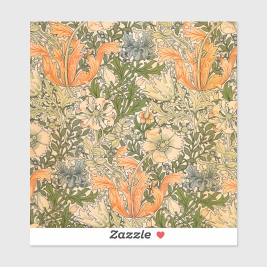 Sticker Festival de fleurs de William Morris Spring Compto (Feuille)