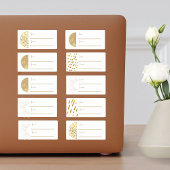 Sticker Festive 10pc Gold à partir de Noël cadeau de vacan