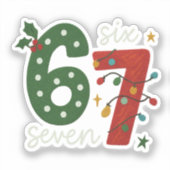 Sticker Festive 67 – Bright Christmas Numbers Desig (Recto)