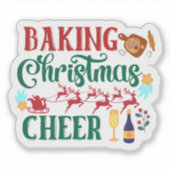 Sticker Festive Baking Salue de Noël ! (Devant)