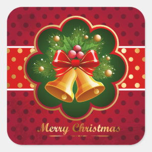 Sticker Festive Christmas Bells