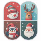 Sticker Festive Christmas Characters Collection (Devant)