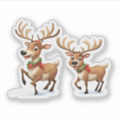Sticker Festive Christmas Reindeer (Devant)