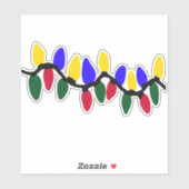 Sticker Festive Christmas String Lights (Feuille)