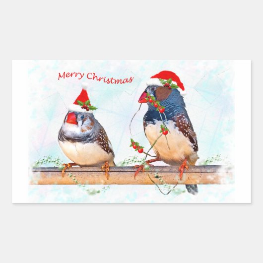 Sticker Festive Finches (Devant)