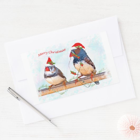 Sticker Festive Finches (Enveloppe)
