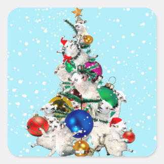 Sticker Festive Fleece Tree