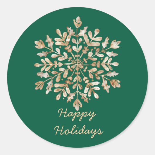 Sticker Festive Gold Snowflake (Devant)