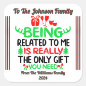 Sticker Festive Holiday pour Enveloppement de Cade (Devant)