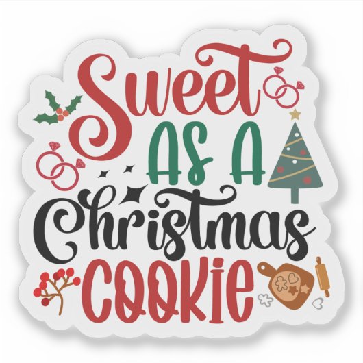 Sticker Festive Joyeux Noël (Devant)