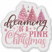 Sticker Festive Pink Christmas Joy (Devant)
