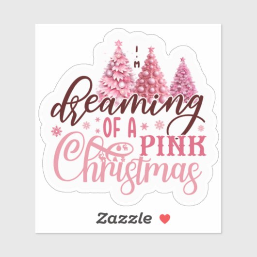 Sticker Festive Pink Christmas Joy (Feuille)