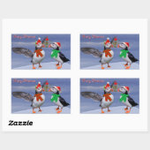 Sticker Festive Puffins (Feuille)