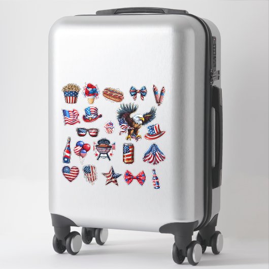 Sticker Fête 4 juillet (Sur valise)