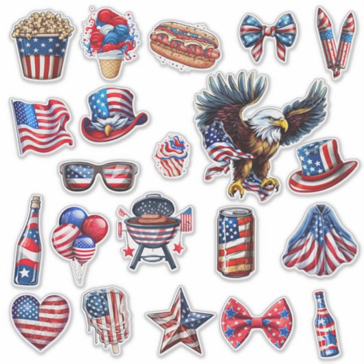 Sticker Fête 4 juillet (Devant)