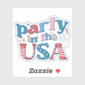 Sticker Fête Aux États-Unis Patriotique (Feuille)