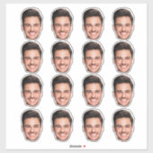 Sticker Fête Bachelorette Coupe-Visage Personnalisée Anniv (Feuille)