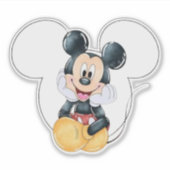 Sticker Fête bébé Mickey Mouse pois rouges (Devant)
