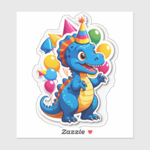 Sticker Fête d'anniversaire Dino-Mite !" (Enfants